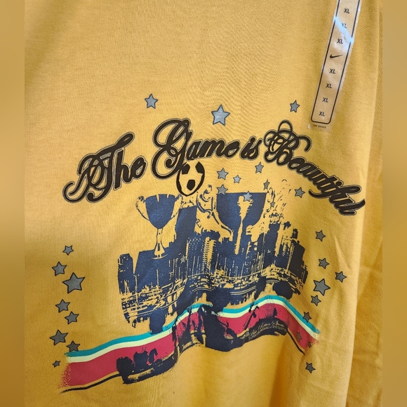 Nike The Game Is Beautiful Men's Yellow Rare T-shirts Size XL - Picture 3 of 7